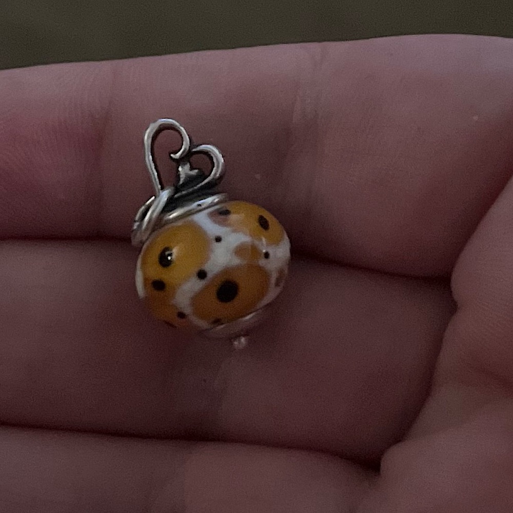James Avery Leopard Art Glass Charm